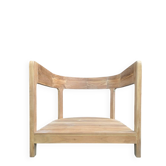 Ampm fauteuil juanpi en teck massif, meuble siège