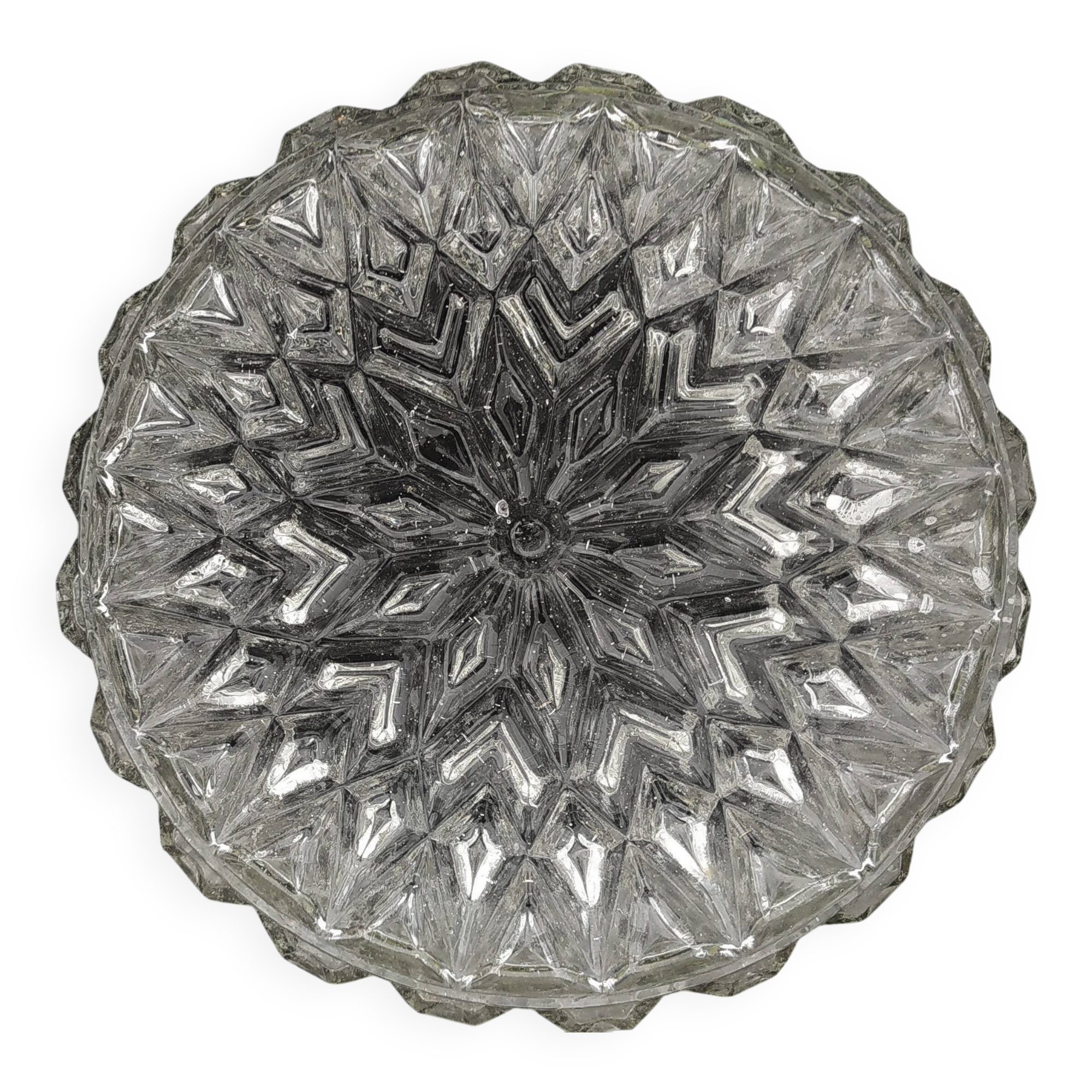 70s radial star round ceiling light