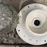 Art Deco ceiling light with a porcelain base.