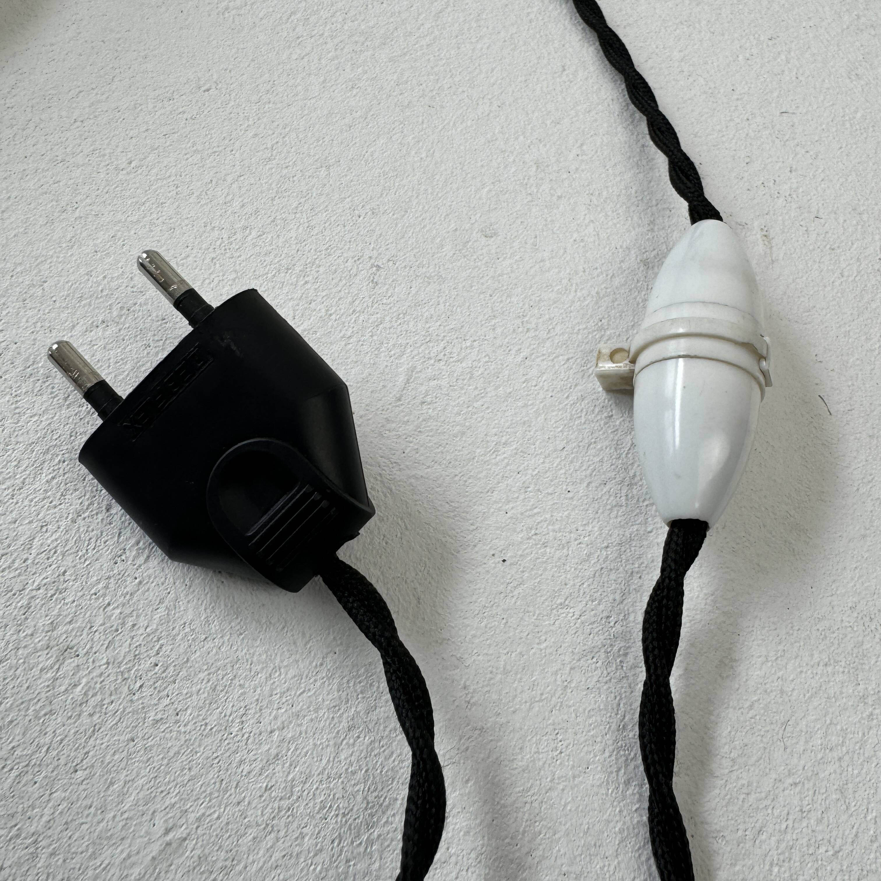 Old small vintage opaline table lamp