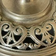 pair of openwork gilded brass candlesticks from the 19th century
