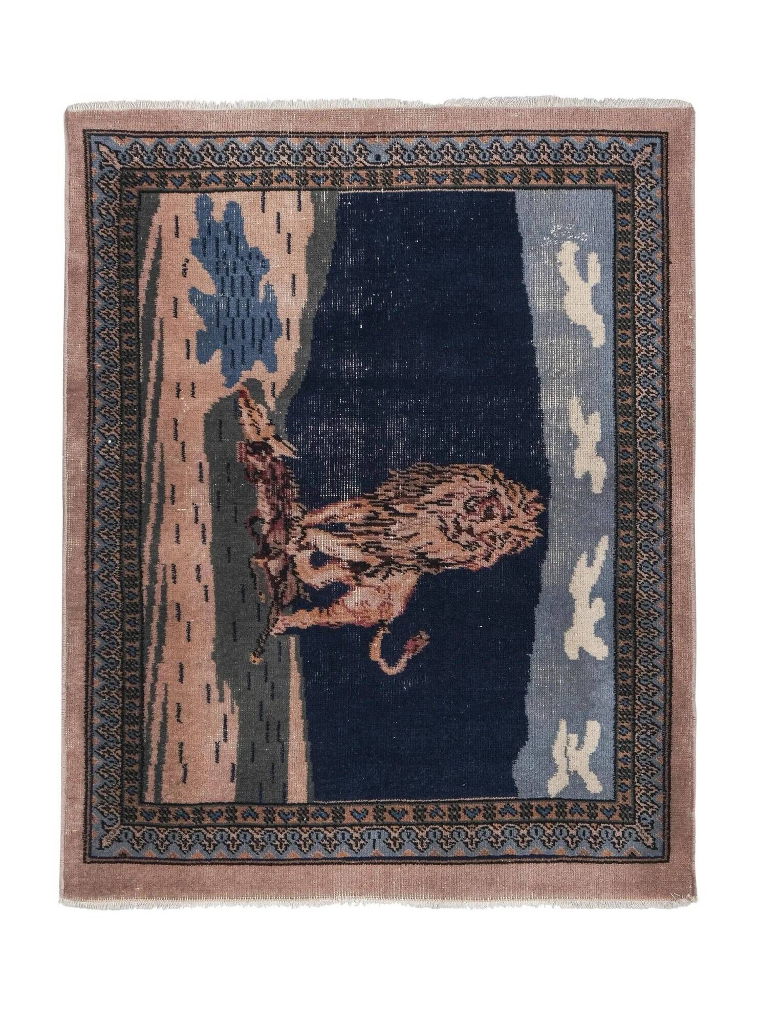 Vintage hand-embroidered textile 98x122 cm