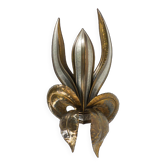 Applique brutaliste d'une fleur stylisée attribuée à Richard et Isabelle Faure