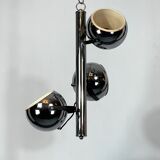 Goffredo Reggiani, three lights chrome chandelier from 70s