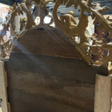 Mirror With Putti In Golden Wood From Napoleon III Period 1m96 X 1m33