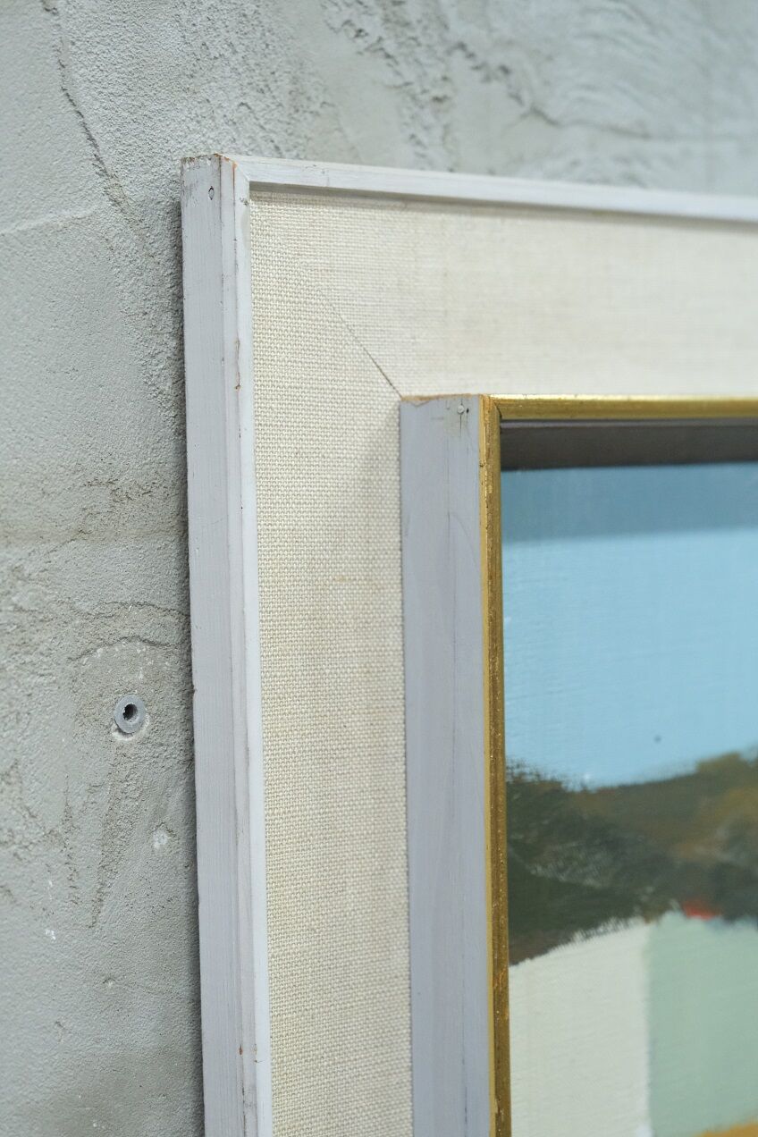 Stig Wernheden, Scandinavian Modern Landscape, 1960s, Oil on Canvas, Framed