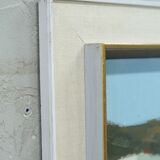 Stig Wernheden, Scandinavian Modern Landscape, 1960s, Oil on Canvas, Framed
