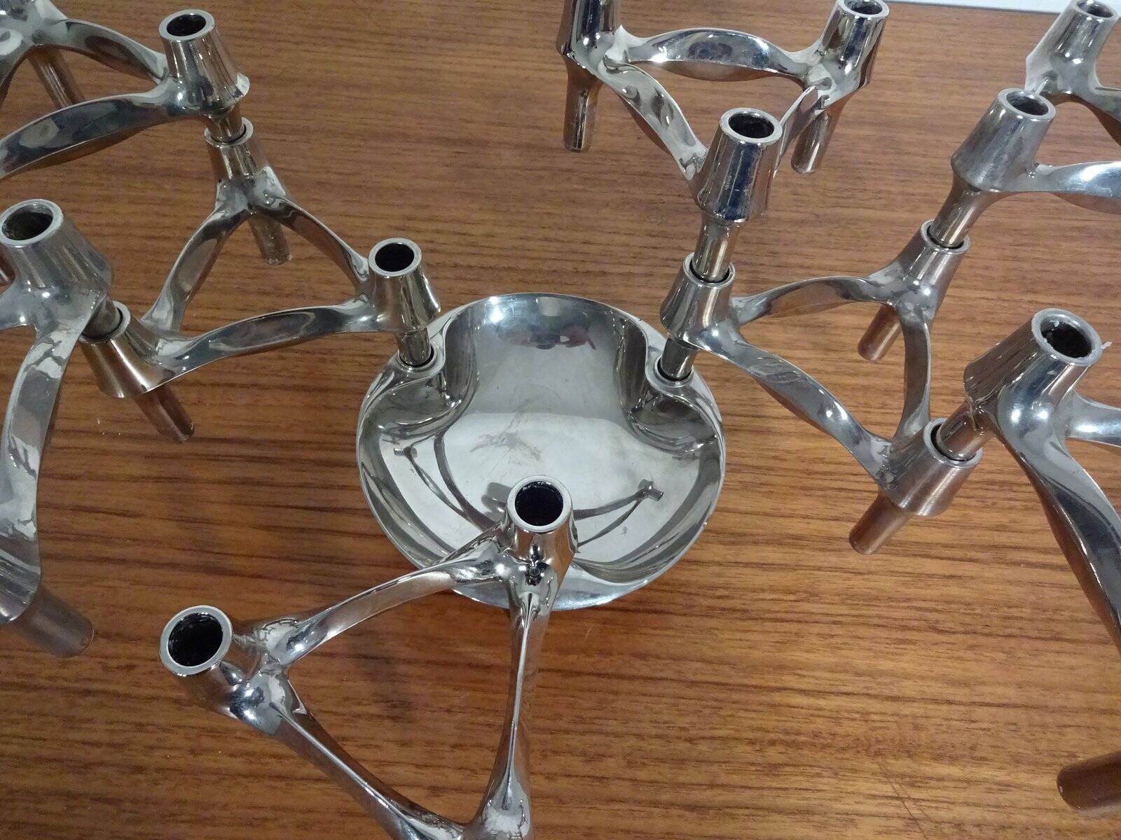 Candleholders by Ceasar Stoffi & Fritz Nagel for BMF, 1960s, Set of 10