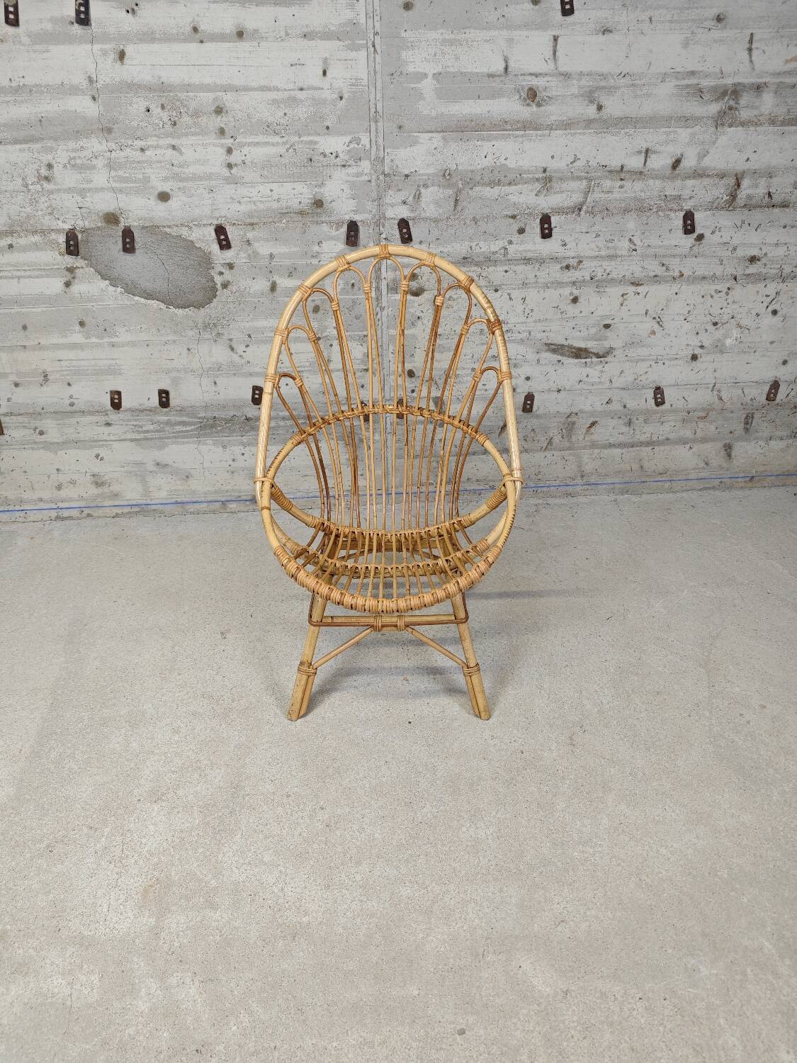 Fauteuil vintage en rotin