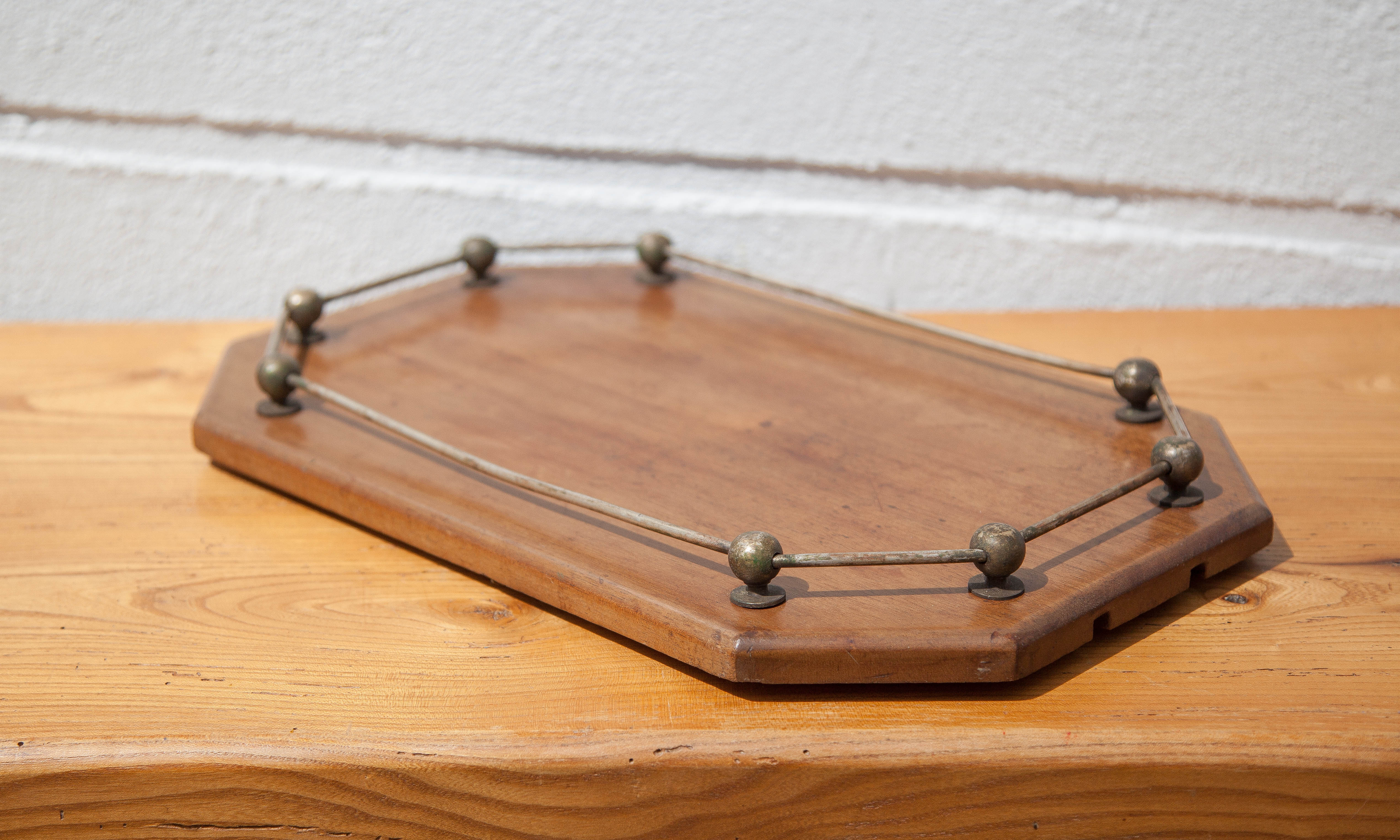 Vintage wooden tray, centerpiece, serving tray