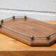 Plateau bois vintage, centre de table, plateau de service