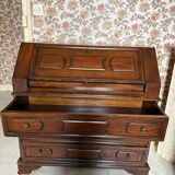 Vintage solid wood secretary desk