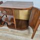 Pair of Art Decò bedside tables in walnut and thuja