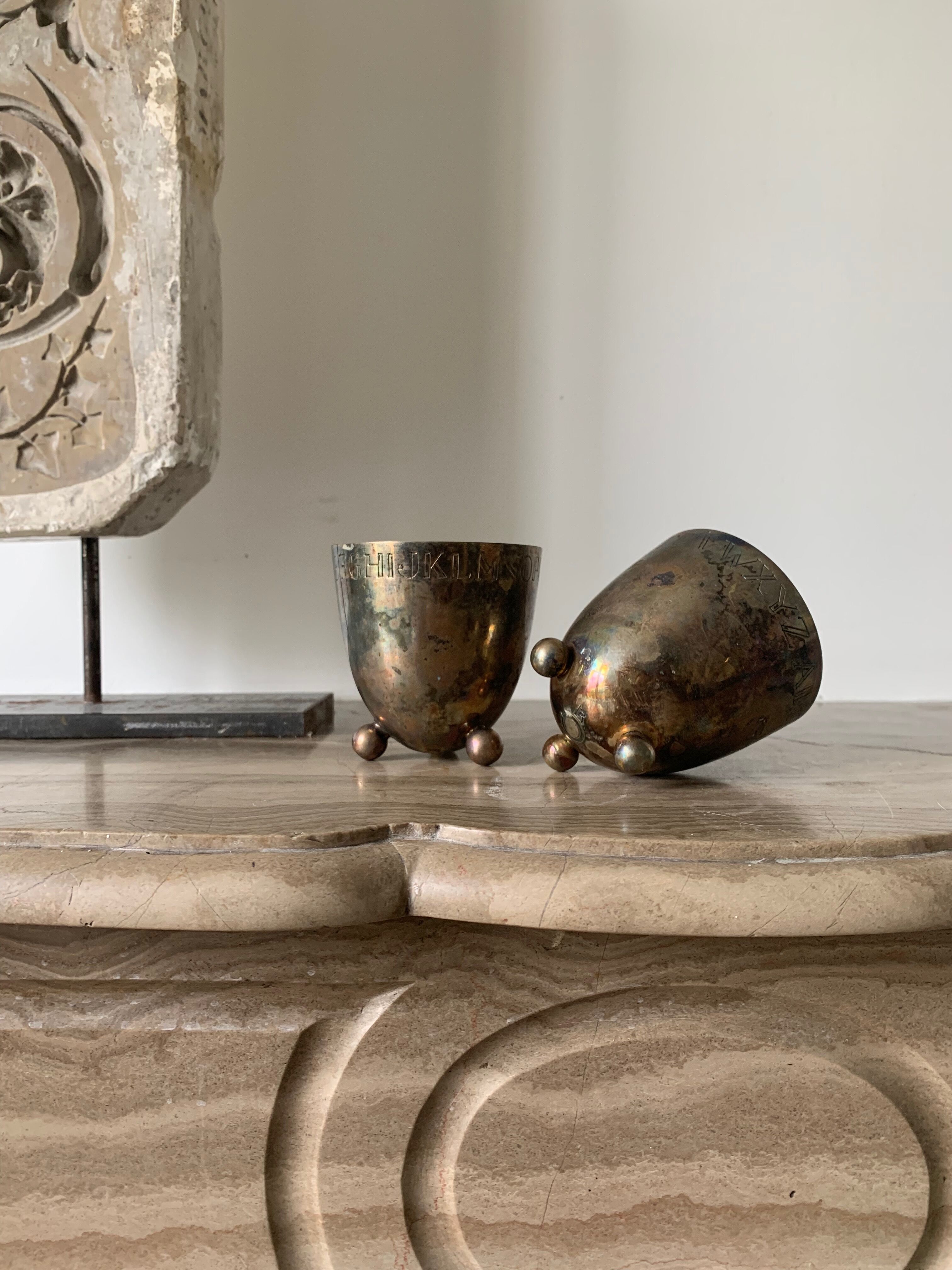 Silver Timbale with Alphabet