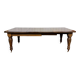 Victorian-style mahogany English table with 3 extensions.