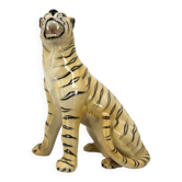 Ceramic hand painted leopard, 1960s Italy