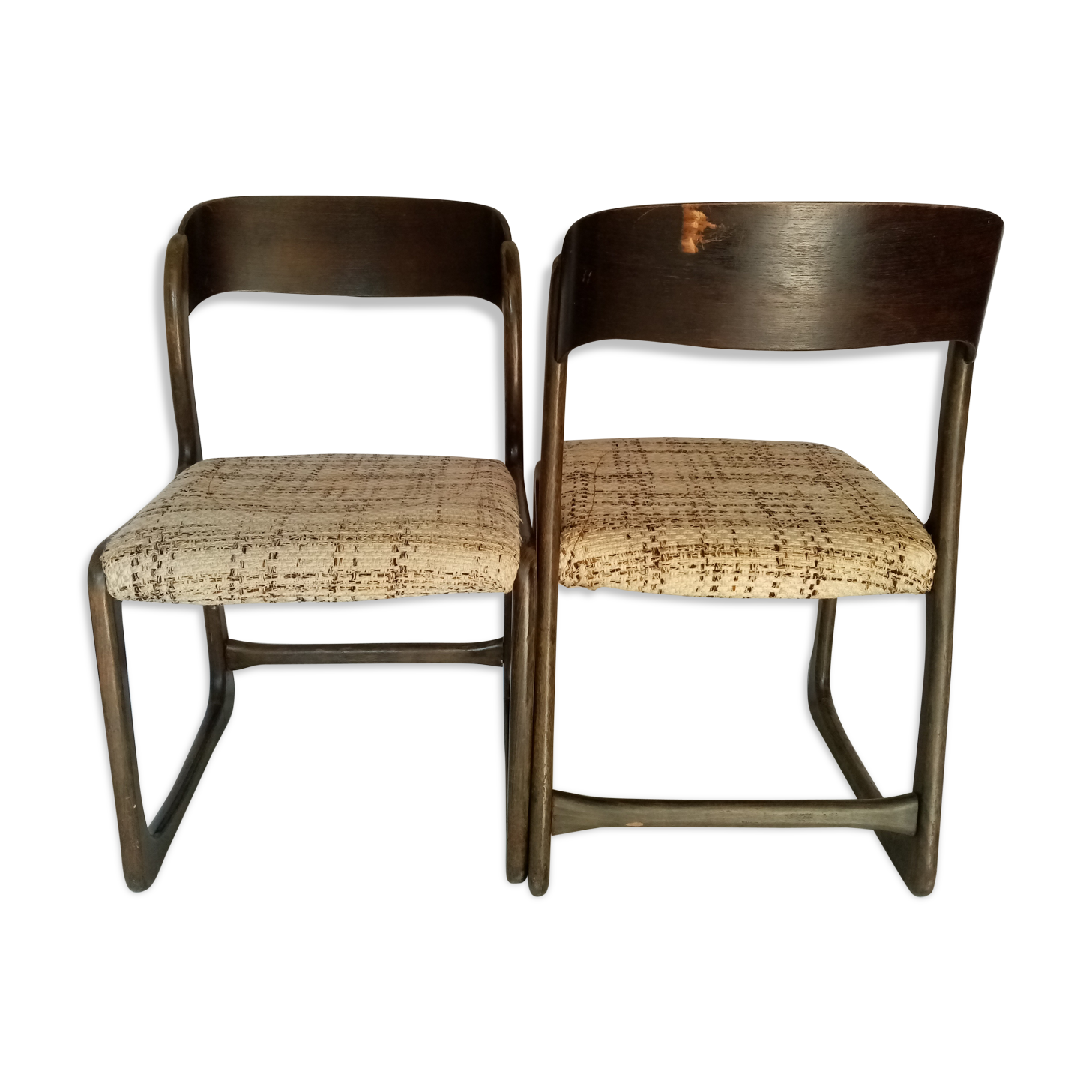 Pair of sled chairs