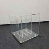 Vintage Plexiglass phono ,record trolley or side table