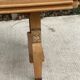 Art Deco extendable dining table renovated in raw oak and marquetry 220