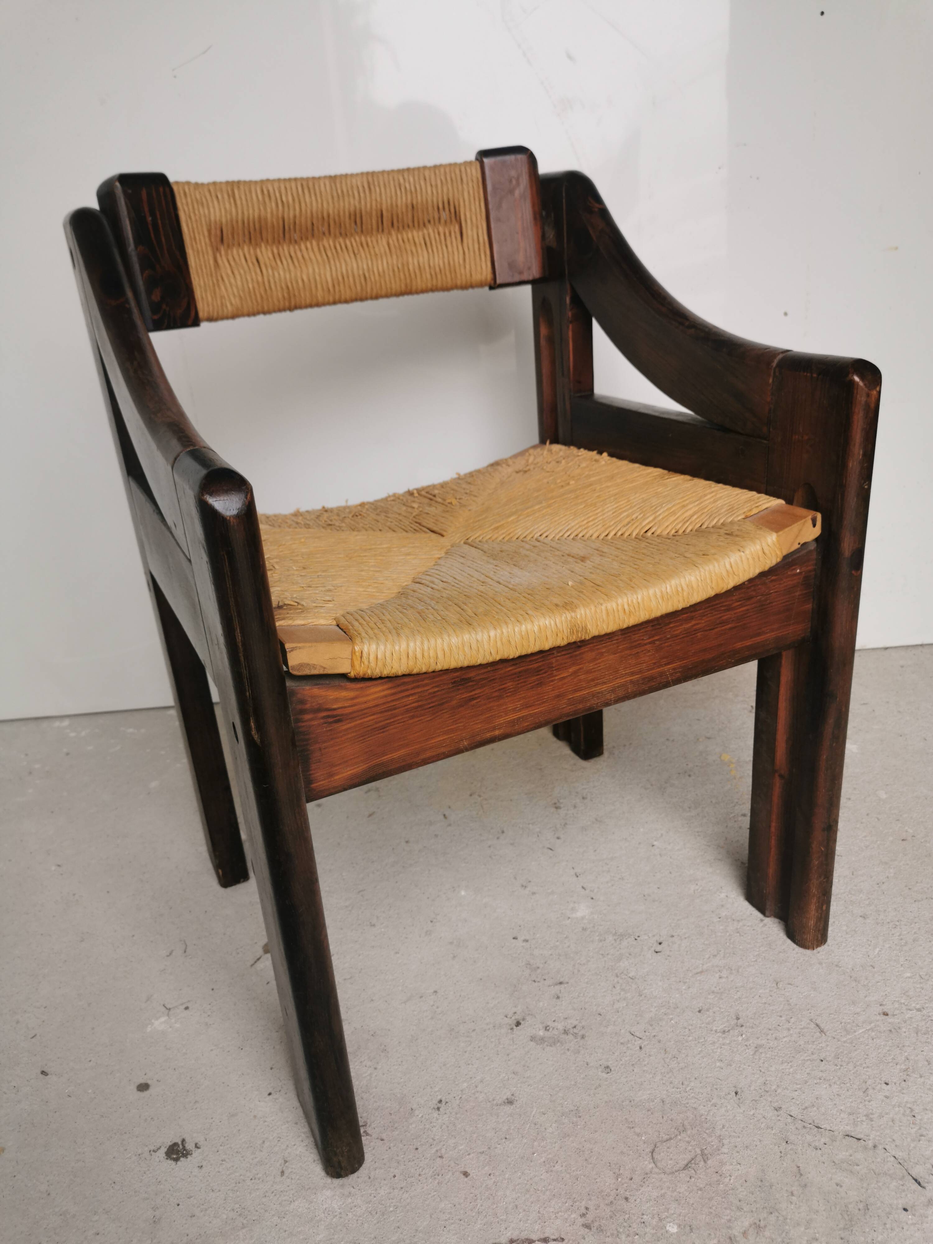 Brutalist italian design armchair