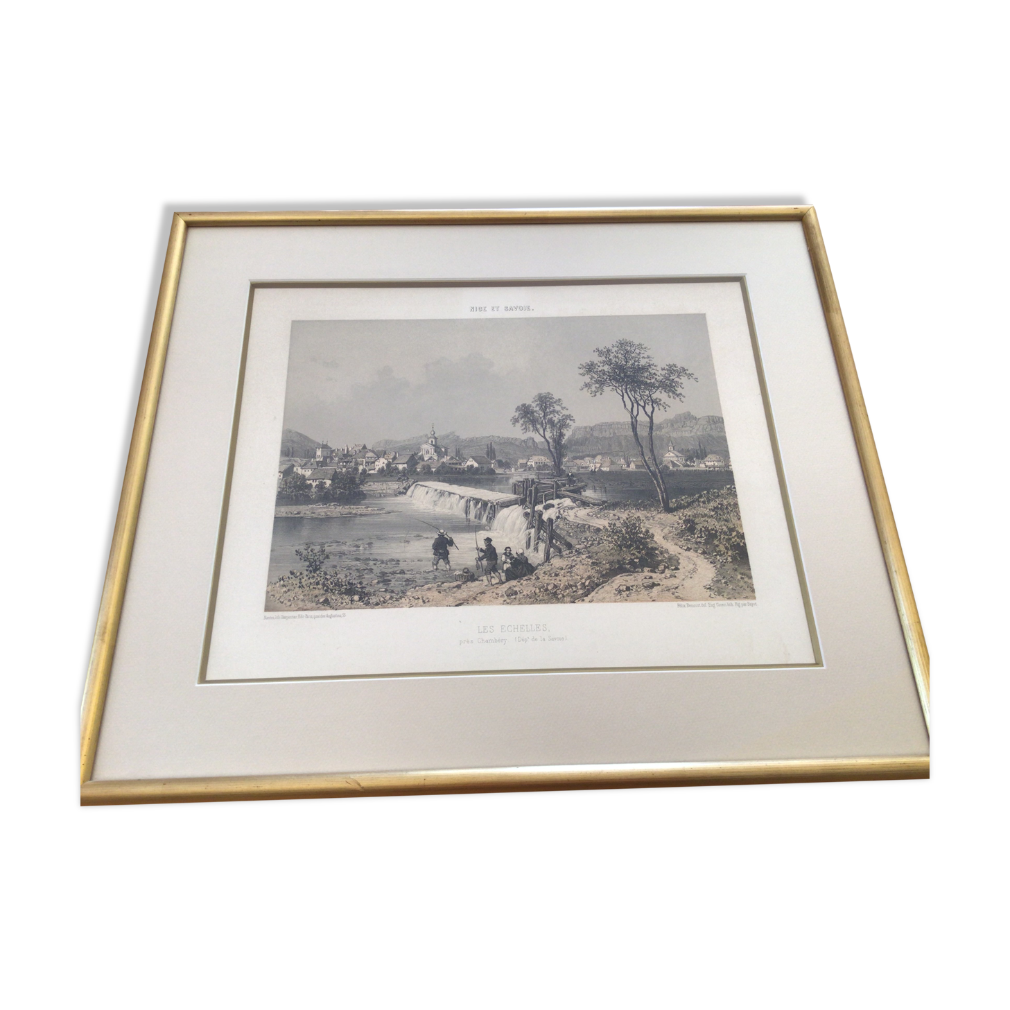 Original lithograph Nice and Savoie