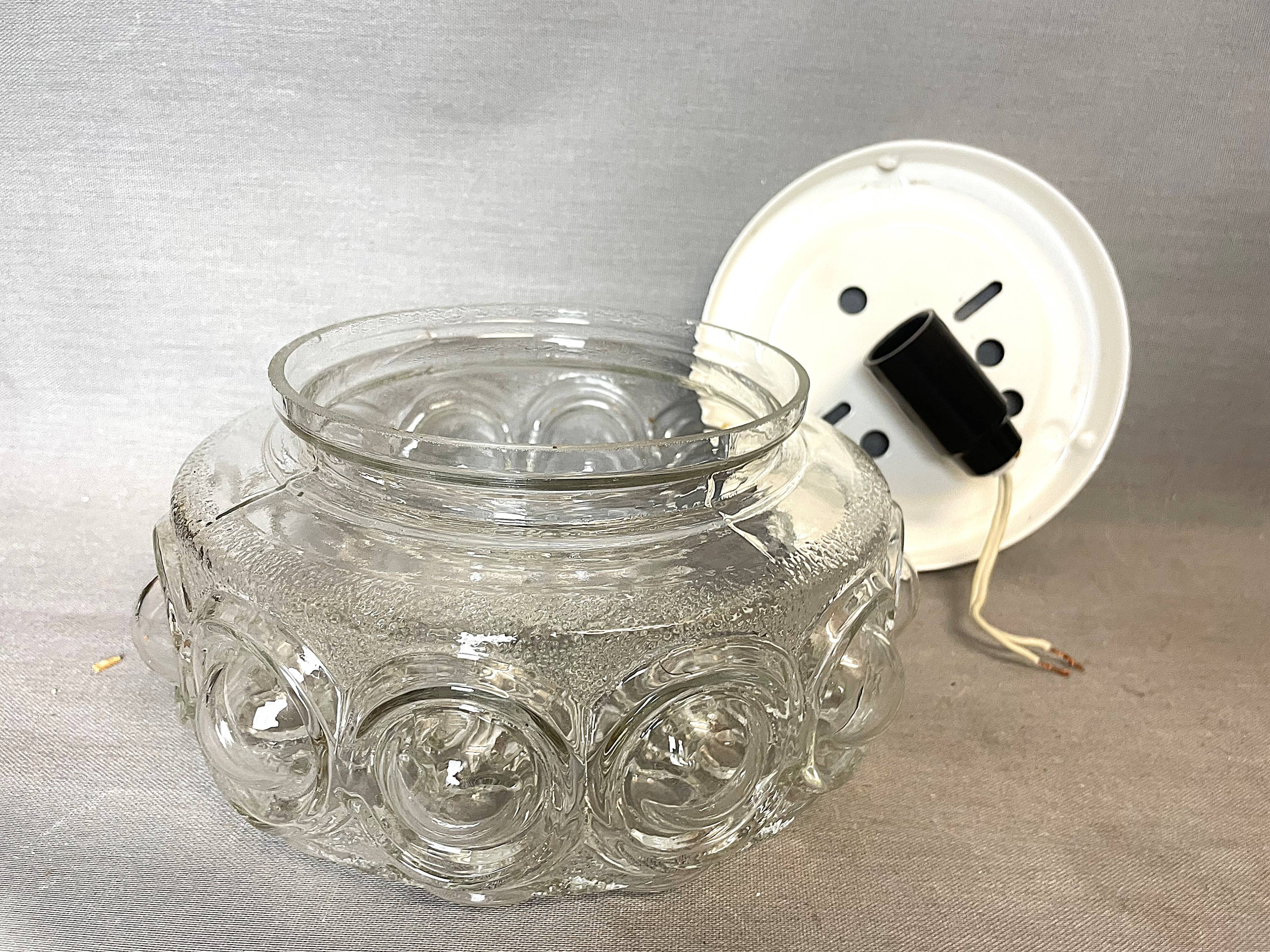 Helena Tynell style bubble glass flush mount lamp