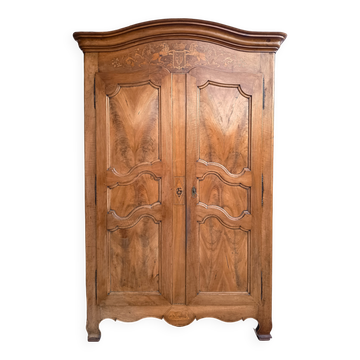 Armoire Louis XV marquetée époque 18ème