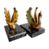 Book-clamps swans art deco