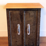 Small industrial metal storage unit.
