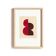 Peinture sur papier rose et marron signée eawy