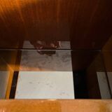 1970s elm burl coffee table / bar