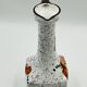 Vintage Italian vase in the shape of a carafe with floral decoration from the 1970s.