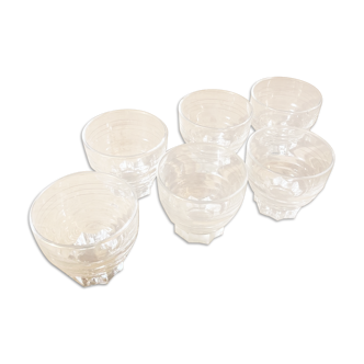 Set of 6 digestive glasses