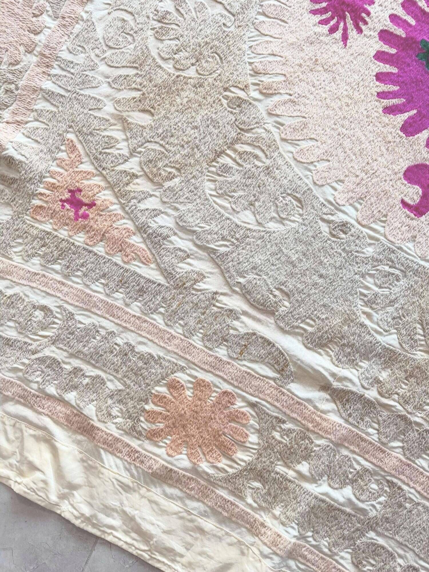 Vintage hand-embroidered tablecloth 150x156 cm