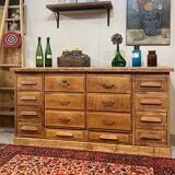 Old oak workshop drawer unit