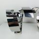 Pair of chrome spiral wall lights from the seventies/Space Age, 1970s.