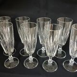 8 antique champagne flutes