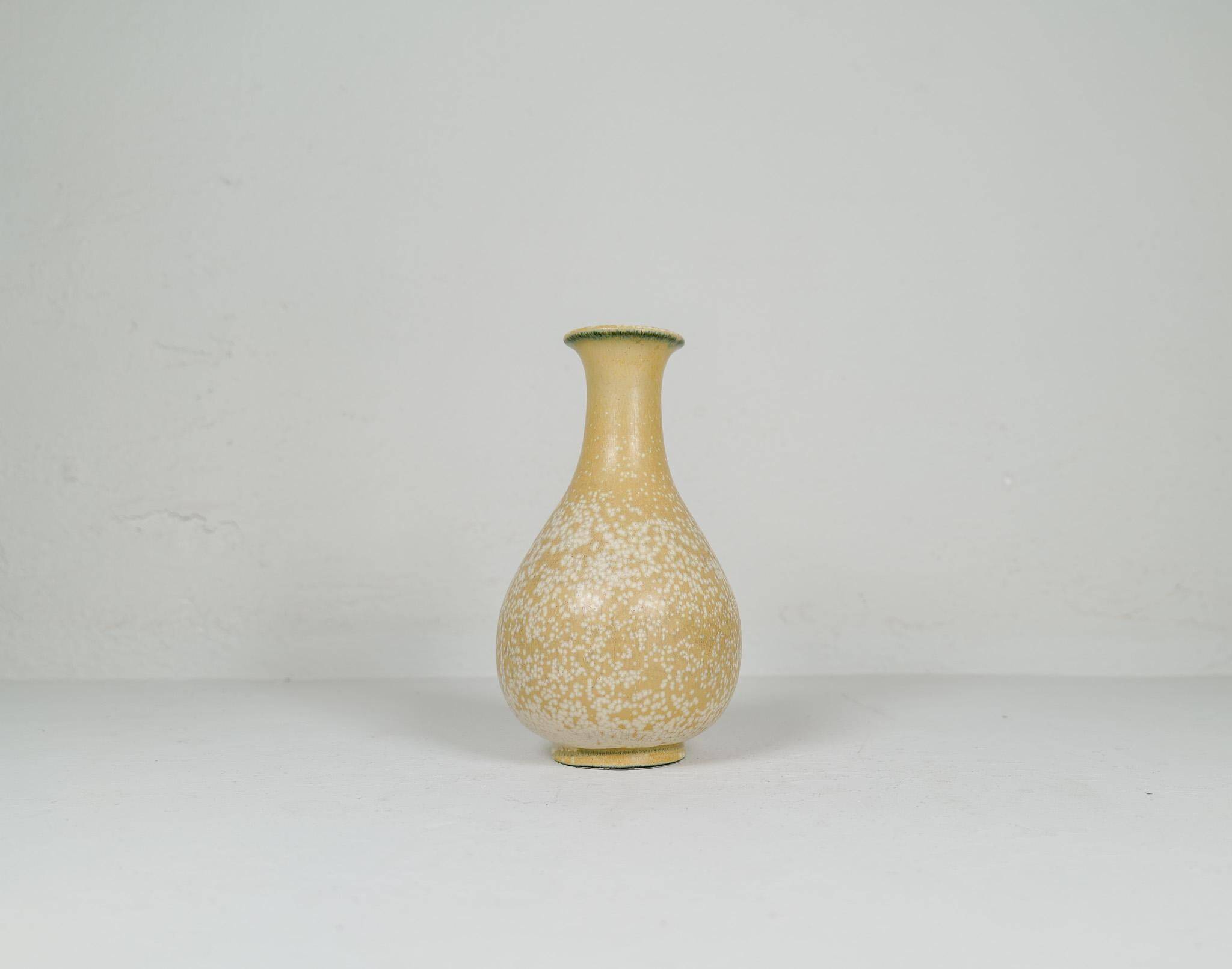 Mid-century modern sculptural vase by Rörstrand, designed by Gunnar Nylund, Sweden, 1950s.