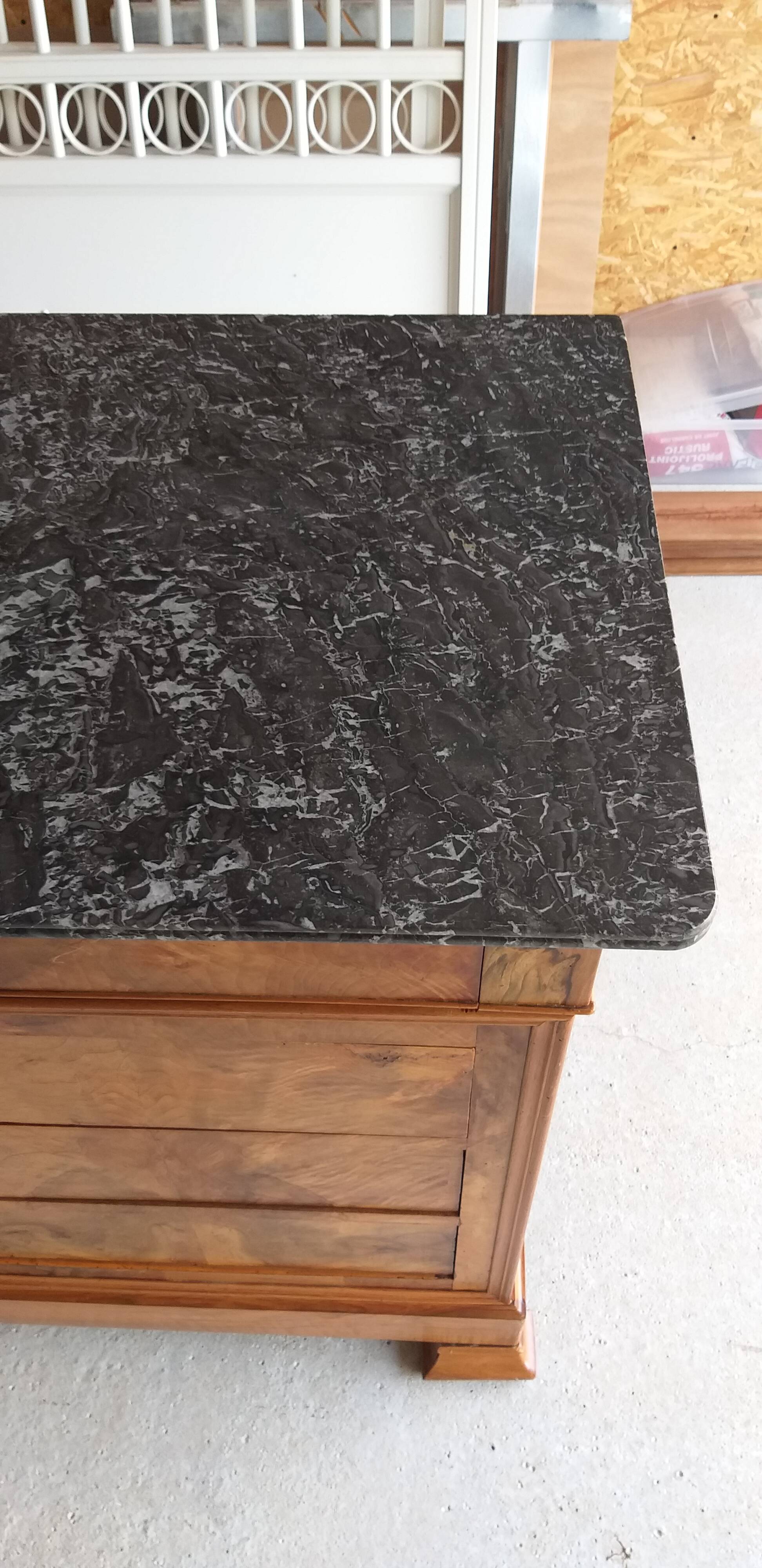 Louis Philippe marble chest of drawers