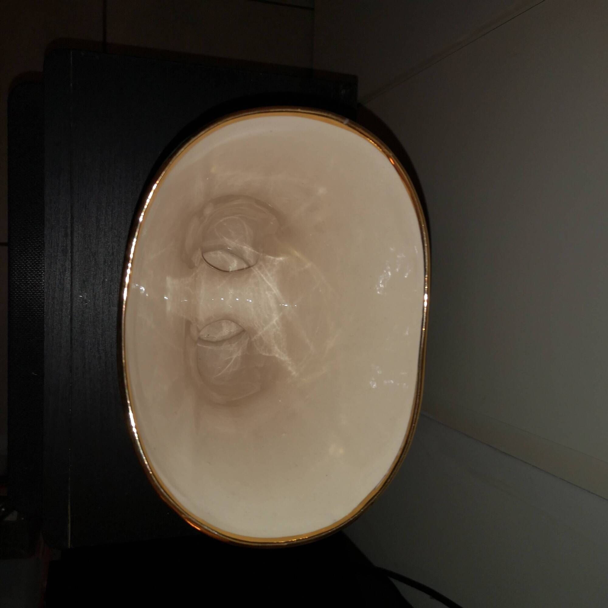 large sculptural vase "with hole" by Hubert Bequet – Smyrna decor – 1950s/60s