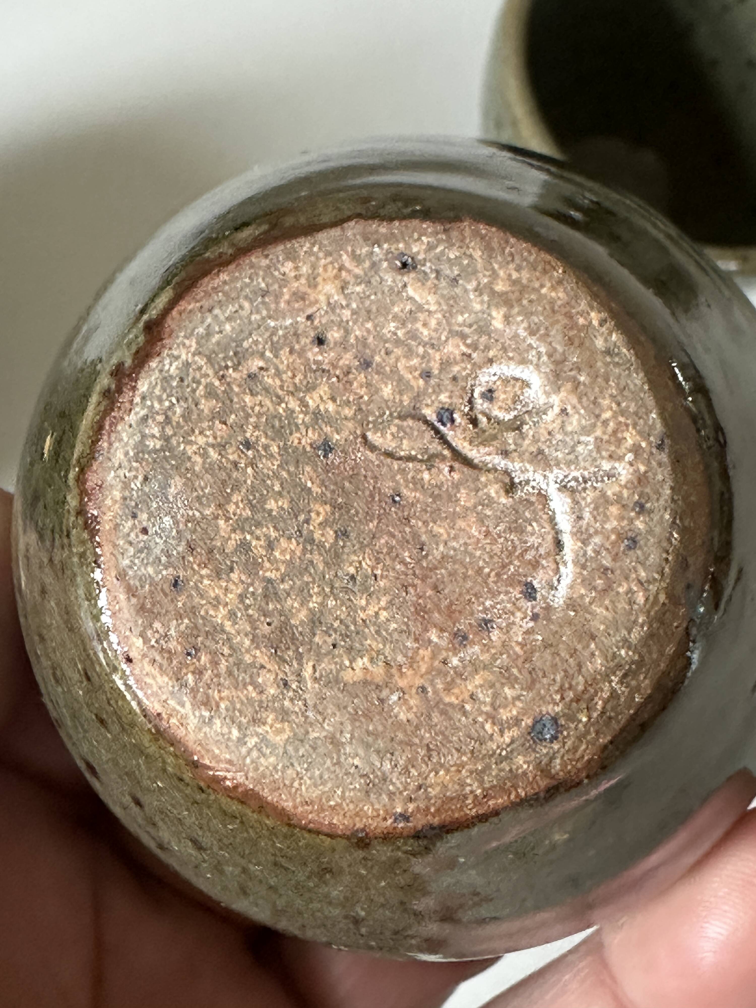 Vintage Gustave Tiffoche ceramic tea set from the 60s