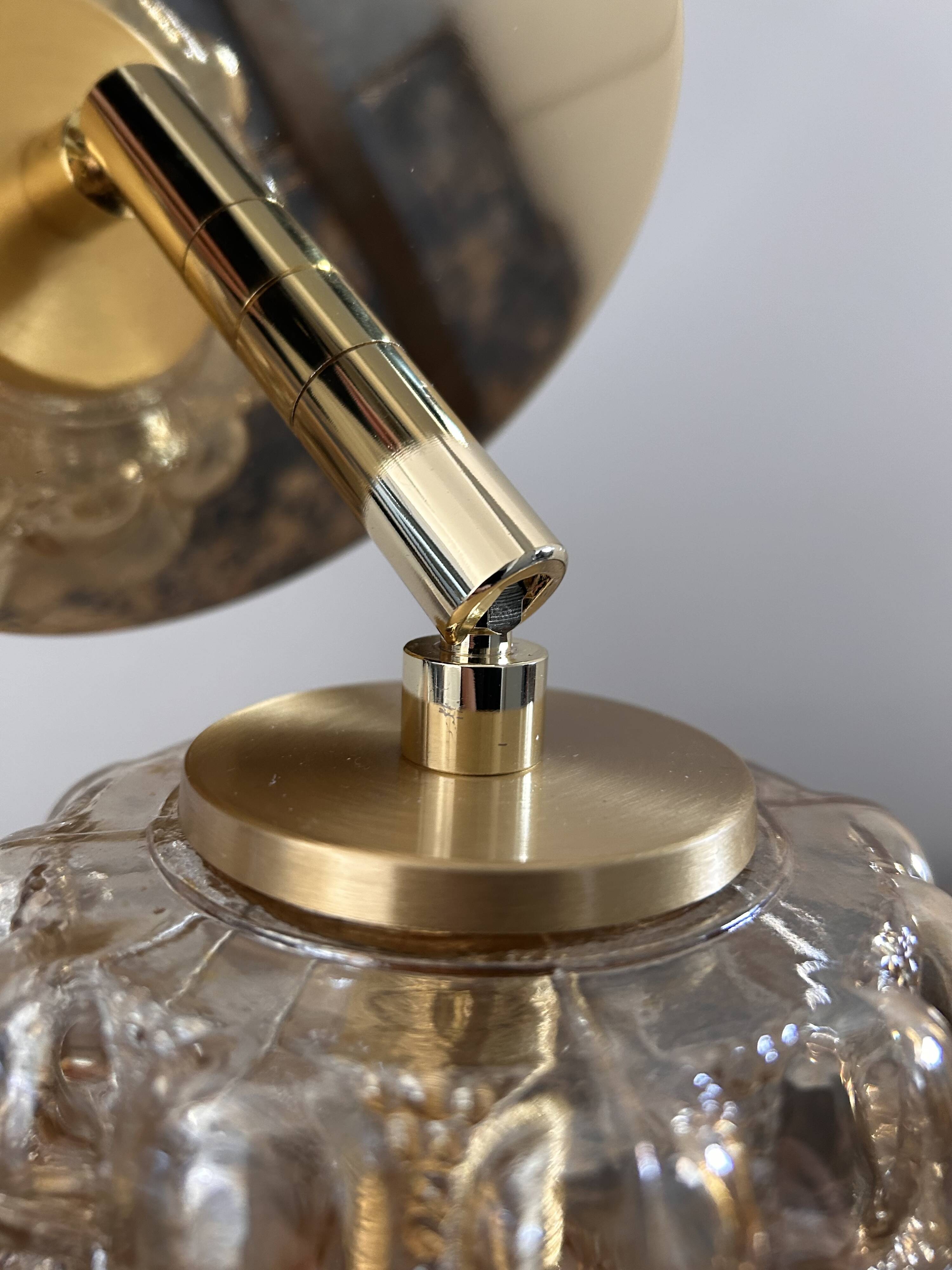 Bubbled glass wall light