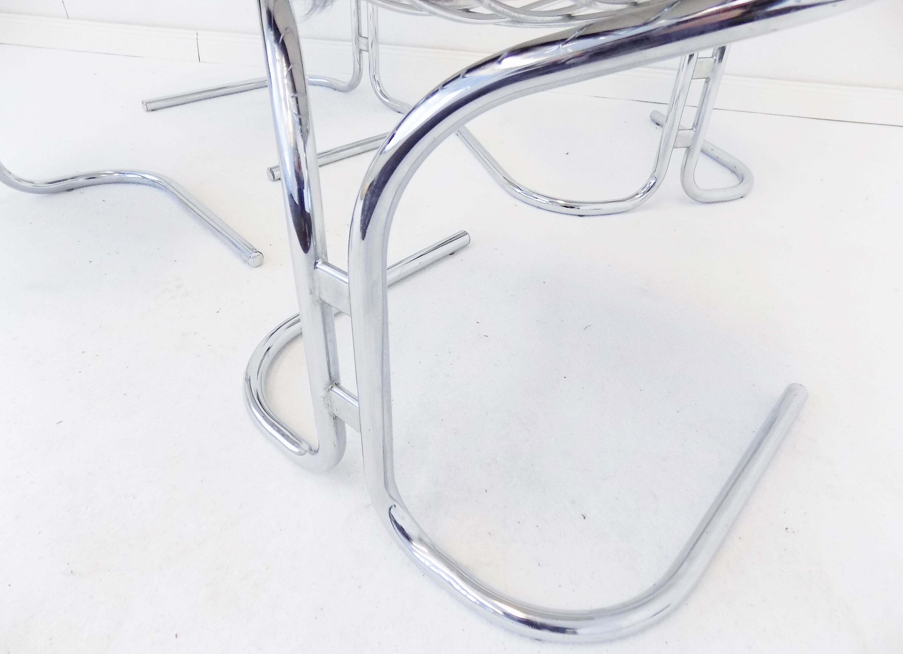 Rima set of 4 Radiofreccia chrome chairs by Gastone Rinaldi