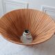 Suspension vintage en bois bambou années 60-70