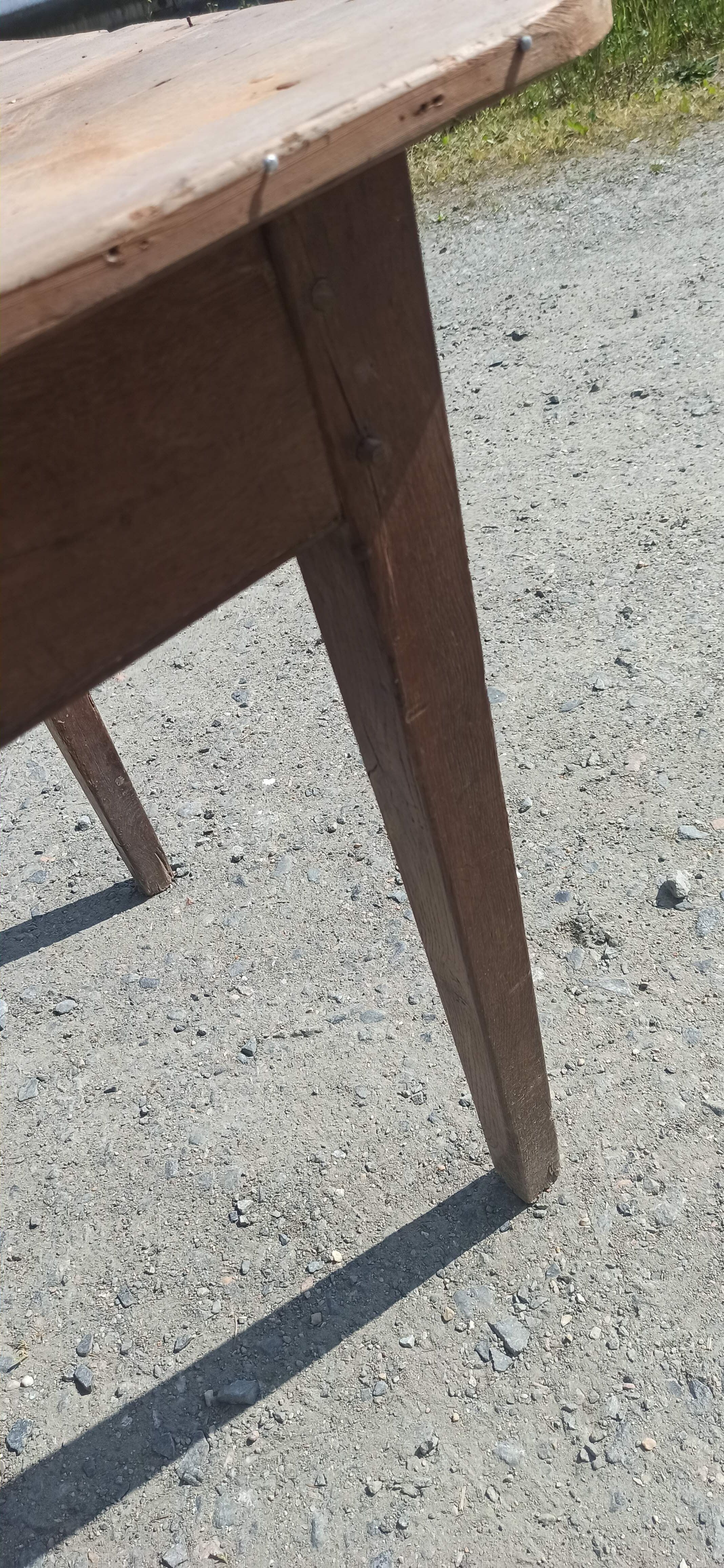 Large table 181 cm of cherry and oak farm