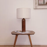 Sandstone and linen lamp