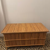 Rattan bank safe, 1950s