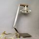Chromed metal halogen dimmer desk lamp