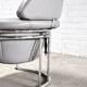 Fauteuil en cuir avec cadre tubulaire chromé, années 1980