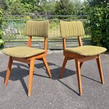 Pair of green chairs French modernism 1960